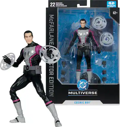 22 MOVING PARTS
POINTS ARTICULACIÓ
PUNTOS DE ARTICULACIÓN
McFARLANE
12+
WORLD'S BEST COMICS
McFARLANE
ACTOR EDITION
DC MULTIVERSE
COSMIC BOY