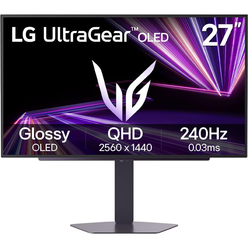 LG - 27" UltraGear OLED QHD 240Hz 0.03ms Gaming Monitor with G-Sync - Black
