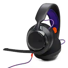 Front. JBL - JBL Quantum 250 Wired Gaming Headset - Black.