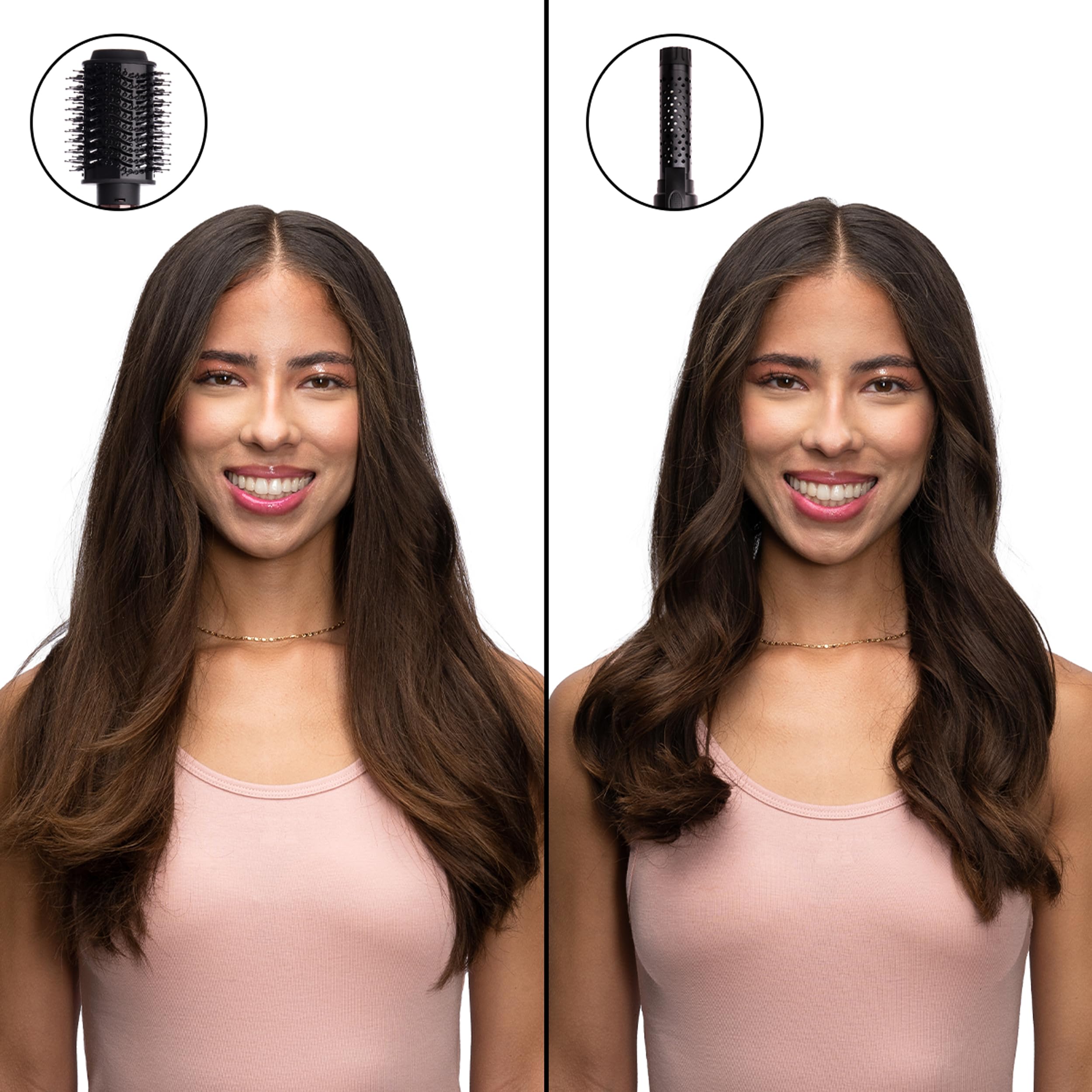 Alt View 5. Dazzling Pops - Super Styler dryer Brush Set Diffuser Blowout brush Curling Drying Cylinder Voluminous Frizz free Hair - Black - Rose Gold 5-in-1 Super Styler Pro Plus.