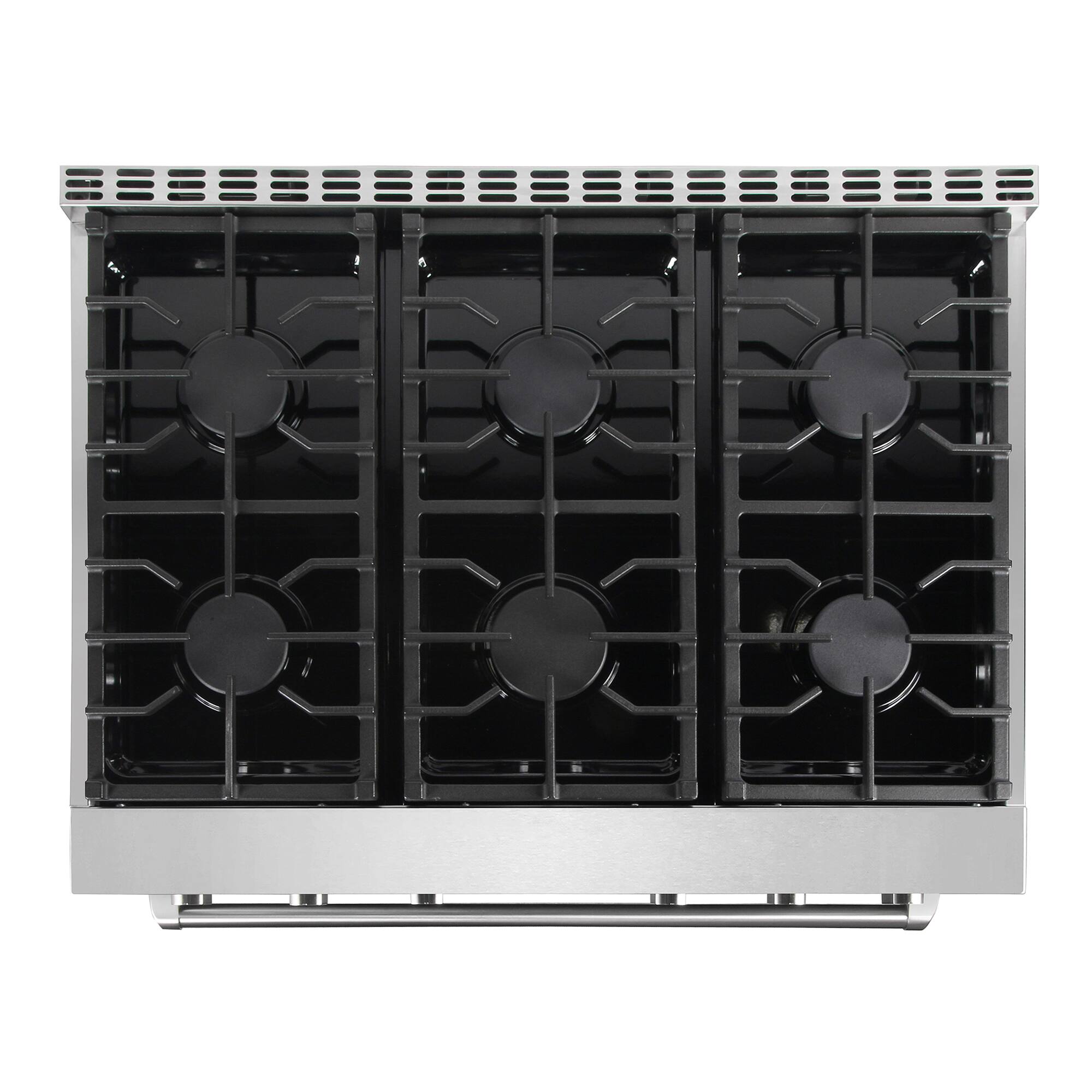 Alt View 7. COSMO - COS-GRC366KB 36 in. Lumin Collection 6.0 cu. ft. Gas Range with 6 Sealed Burners and Convection Oven - Stainless Steel.