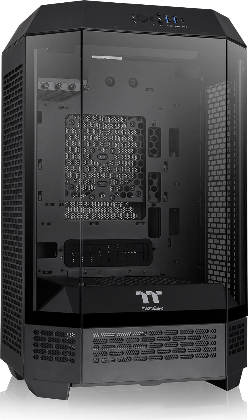 Thermaltake - The Tower 300 Micro ATX PC Case - Black - Front_Zoom