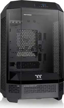 The text on the image reads "SESS - n M 1/M : IM M TT thermaltake". This text is likely related to the computer case and its features.