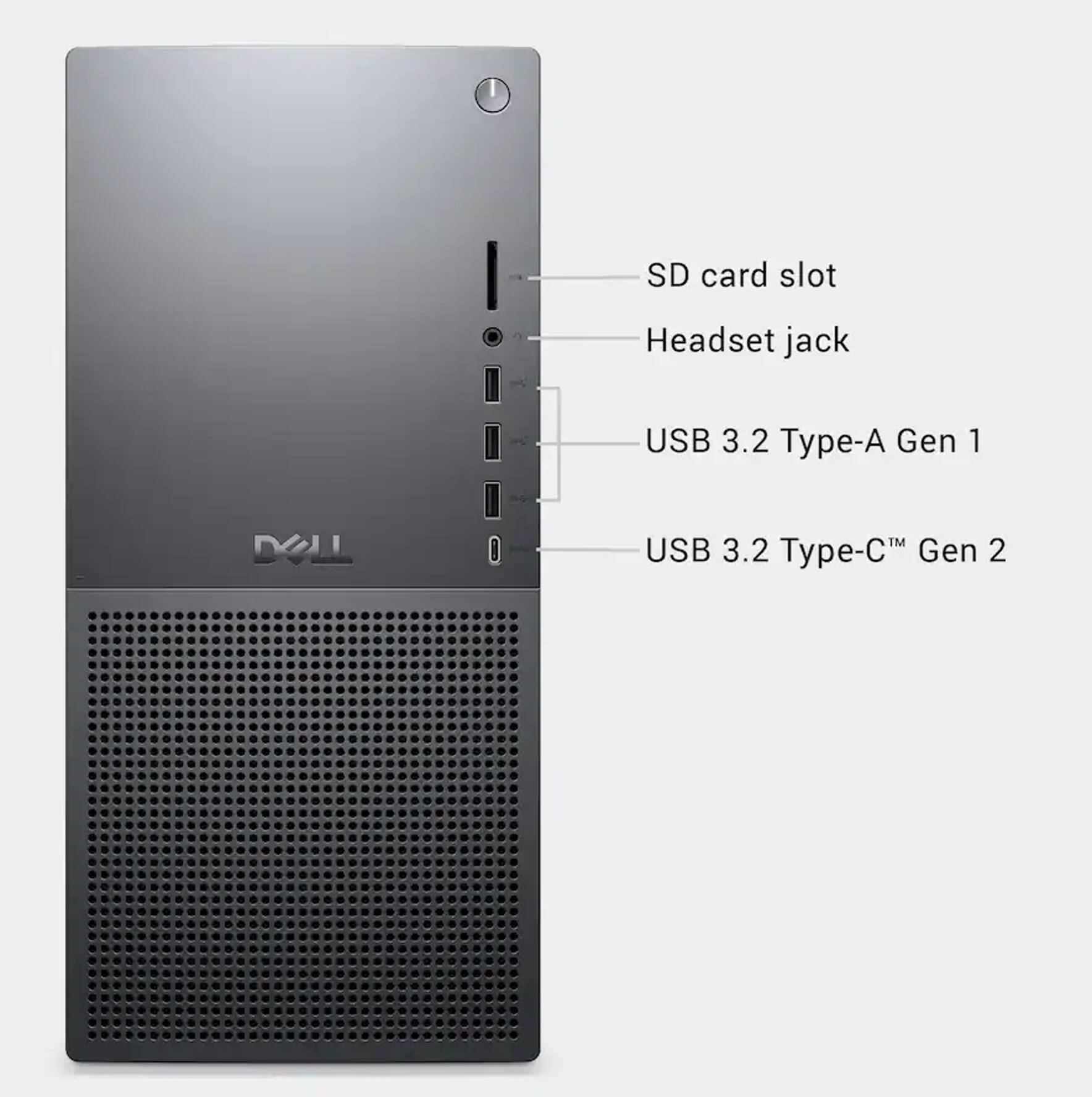 SD card slot  
Headset jack  
USB 3.2 Type-A Gen 1  
USB 3.2 Type-C Gen 2