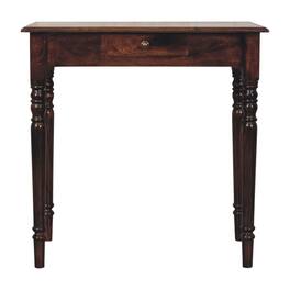 Artisan Furniture - Solid Wood California Walnut Writing Desk, 1 Drawer - Dark Brown