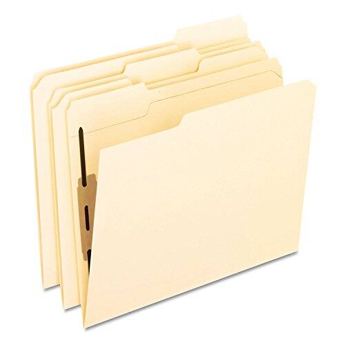 Angle. Tops Business Forms - Manila Fastener Folders with Bonded Lesspace Fasteners, 1 Fastener, Letter Size, Manila Exterior, 50/Box.