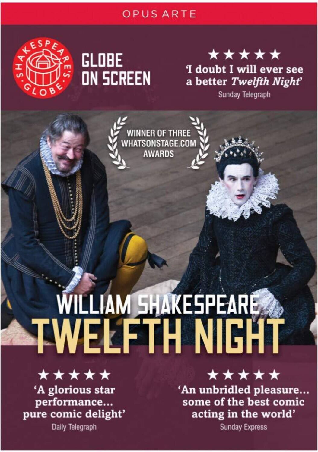 Front. Samual Barnett - Twelfth Night   - DVD.