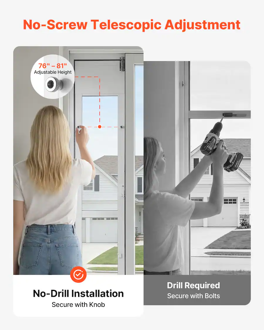 VEVOR Dog Door for Sliding Glass Door, 75 7/8