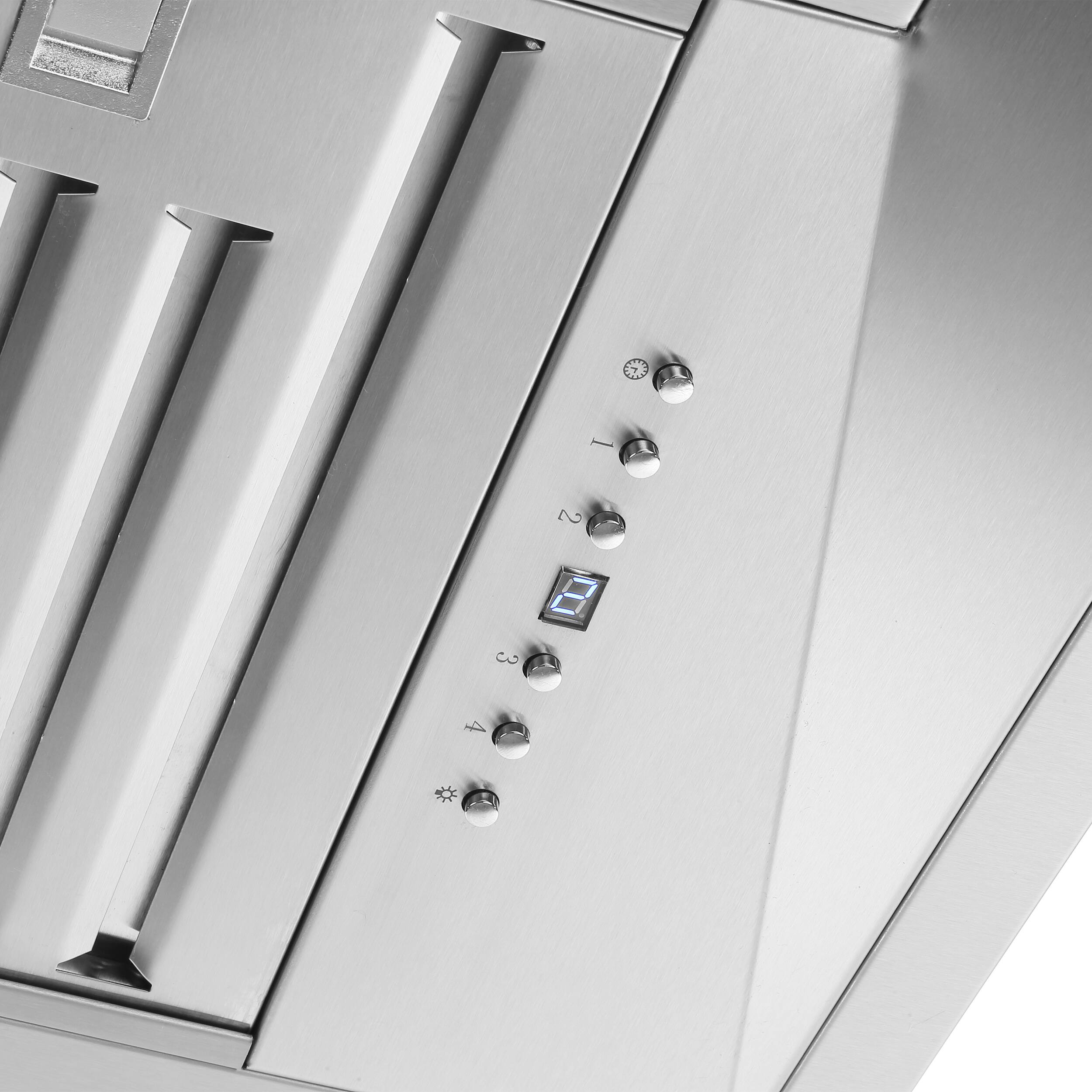 Alt View 1. Forno Appliances - Altilia 48" Built-In Range Hood with LED Lighting - Stainless steel.