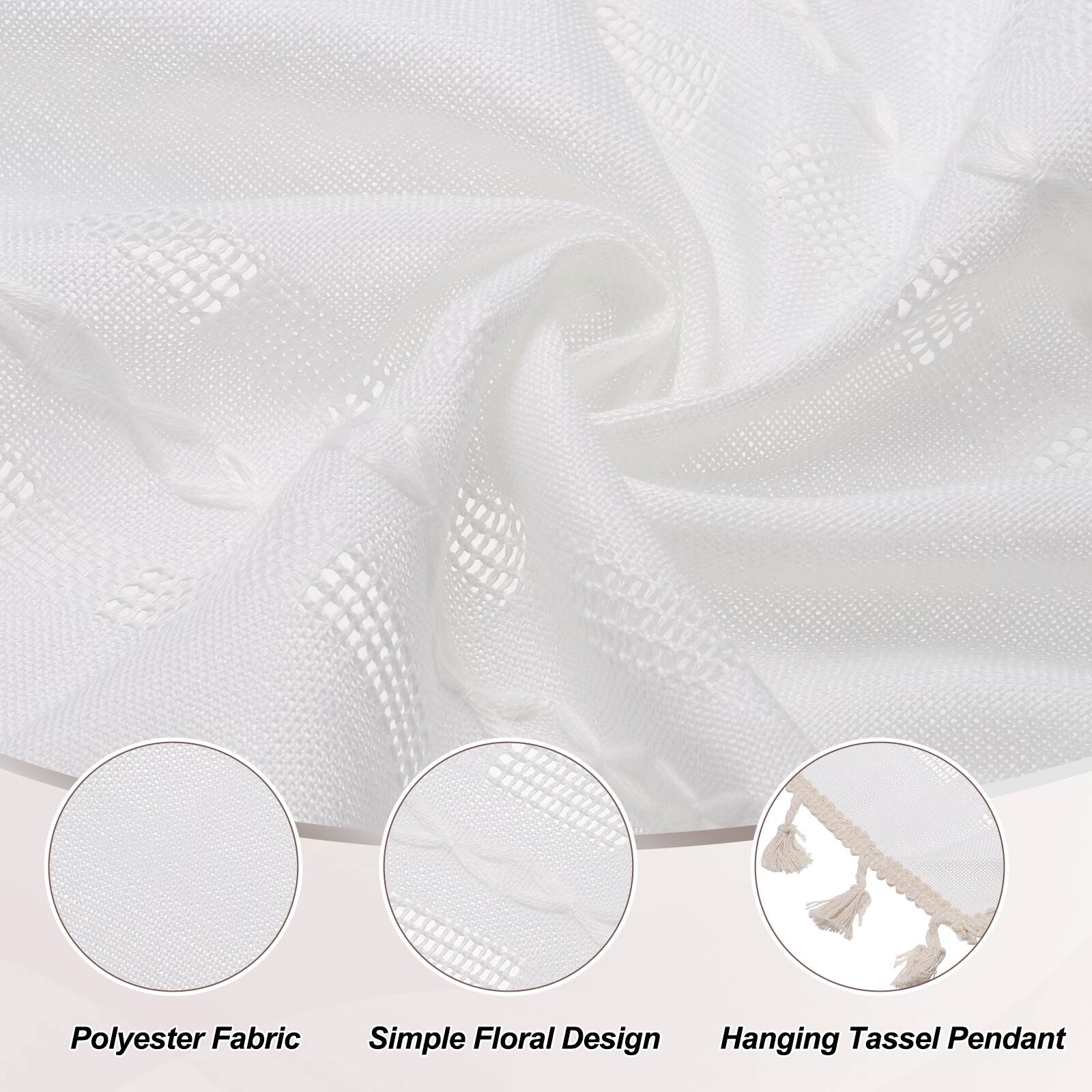 Polyester Fabric Simple Floral Design Hanging Tassel Pendant