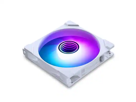 Front. Phanteks - Phanteks M25-140 Gen2, 140mm ARGB Cooling Fan, Daisy-chain Frame, Infinity Mirror Hub, White - White.