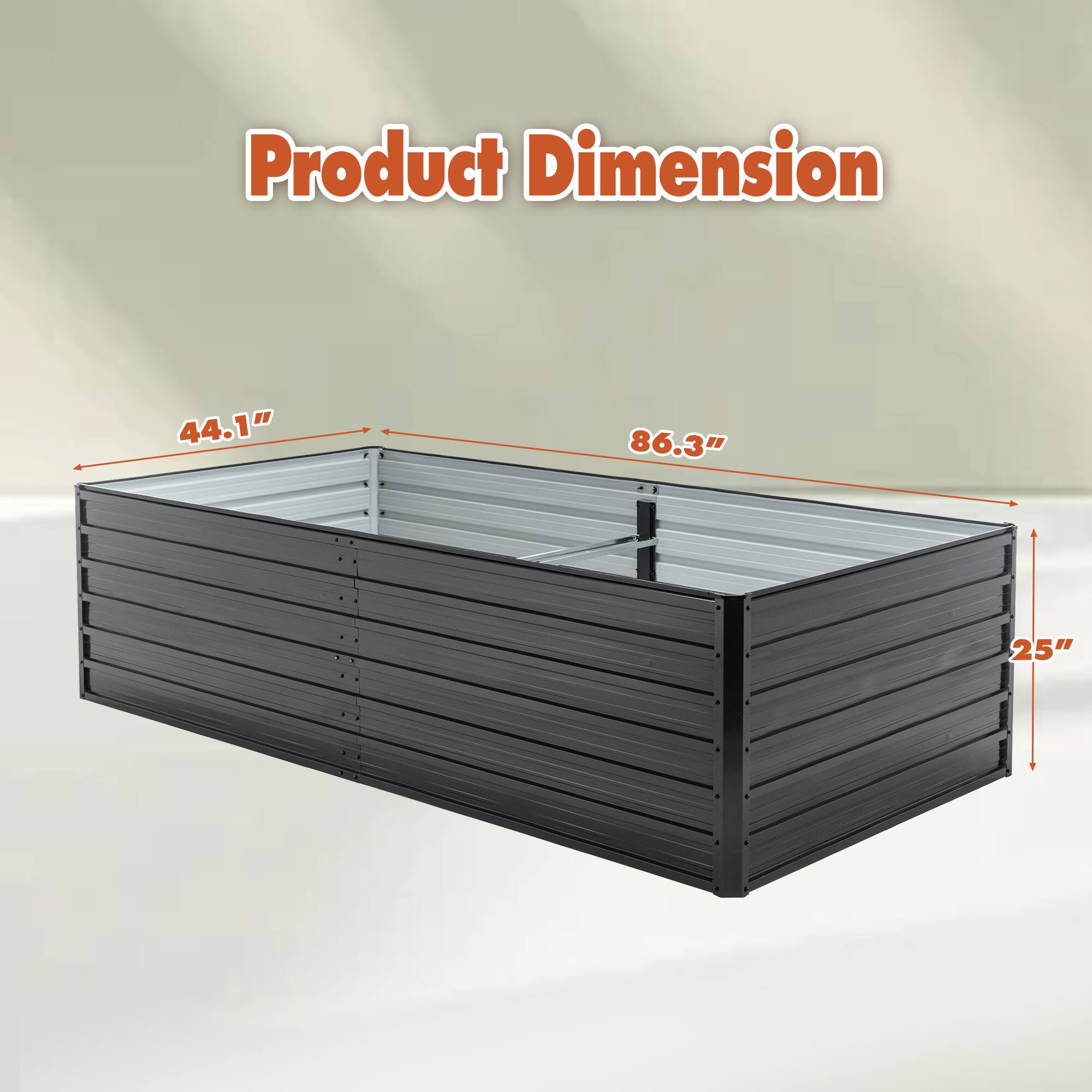 Product Dimension: 44.1" x 86.3" x 25"