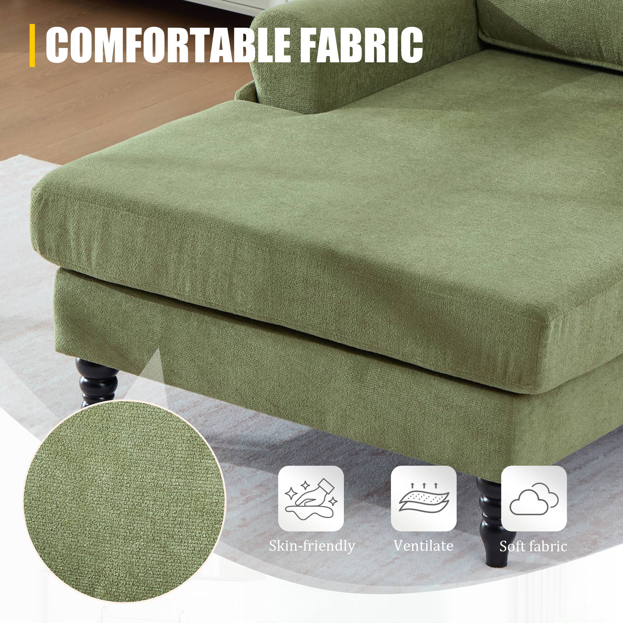 COMFORTABLE FABRIC

- Skin-friendly
- Ventilate
- Soft fabric