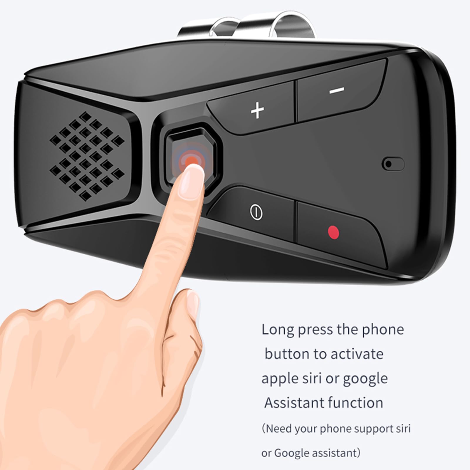 Long press the phone button to activate Apple Siri or Google Assistant function (Need your phone to support Siri or Google Assistant)