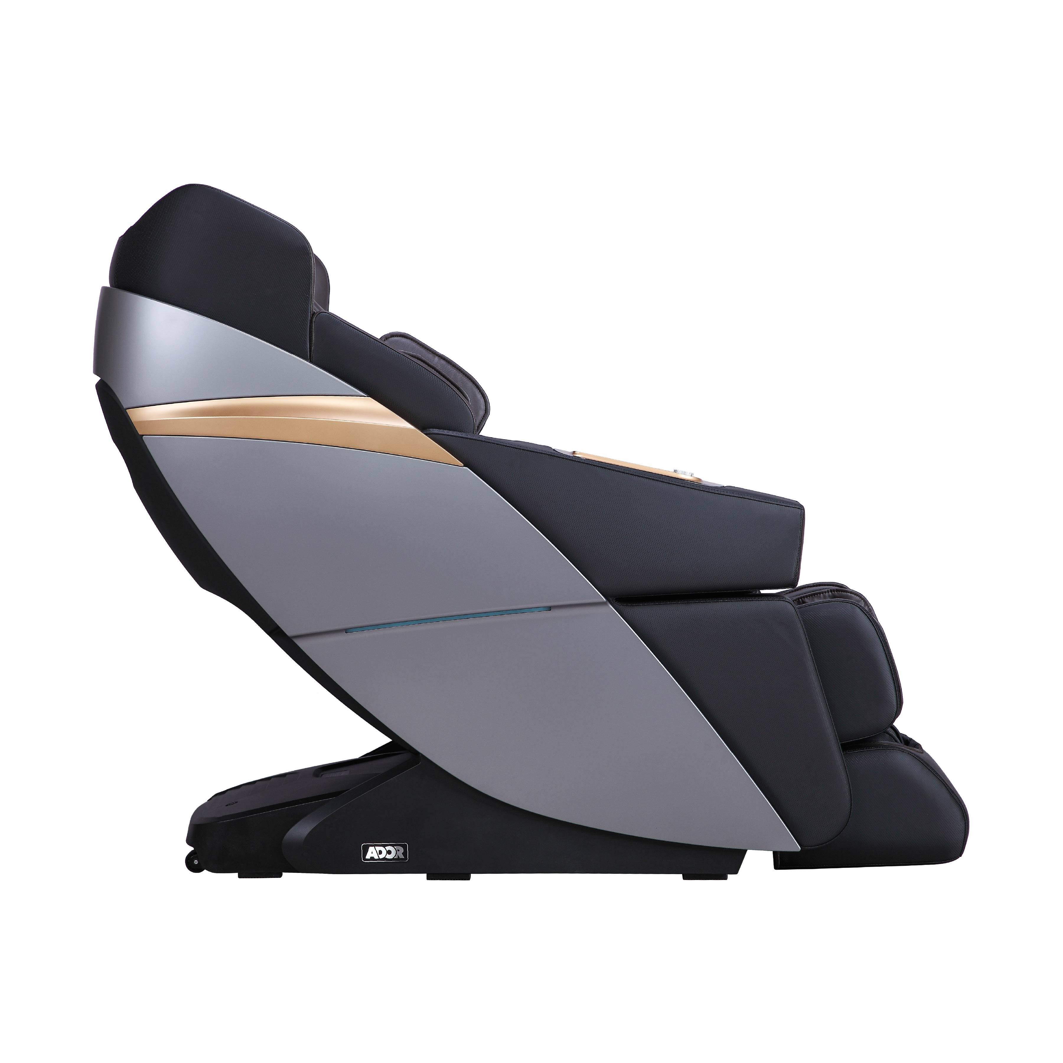 Left. Osaki - Ador - Allure 3D Zero Gravity Massage Chair With Calf Rollers - Black/Brown.