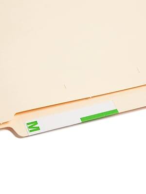 Alt View 1. Smead - Smead AlphaZ NCC Hand Written Identification & Color Coding Label, 3 5/8" x 1 5/32", Light Green/White, 100/Pack (67164) - Multicolor.