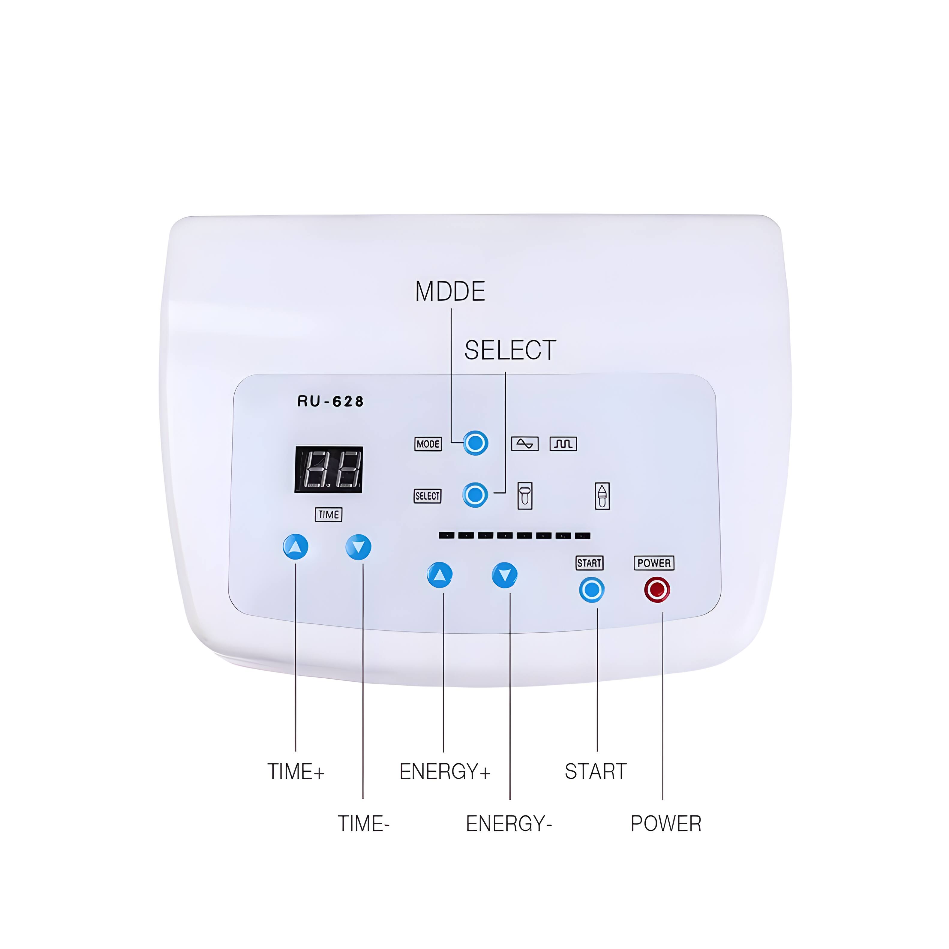 MDDE SELECT RU-628 MODE  
JUL SELECT TIME START POWER TIME+ ENERGY+ START TIME- ENERGY- POWER