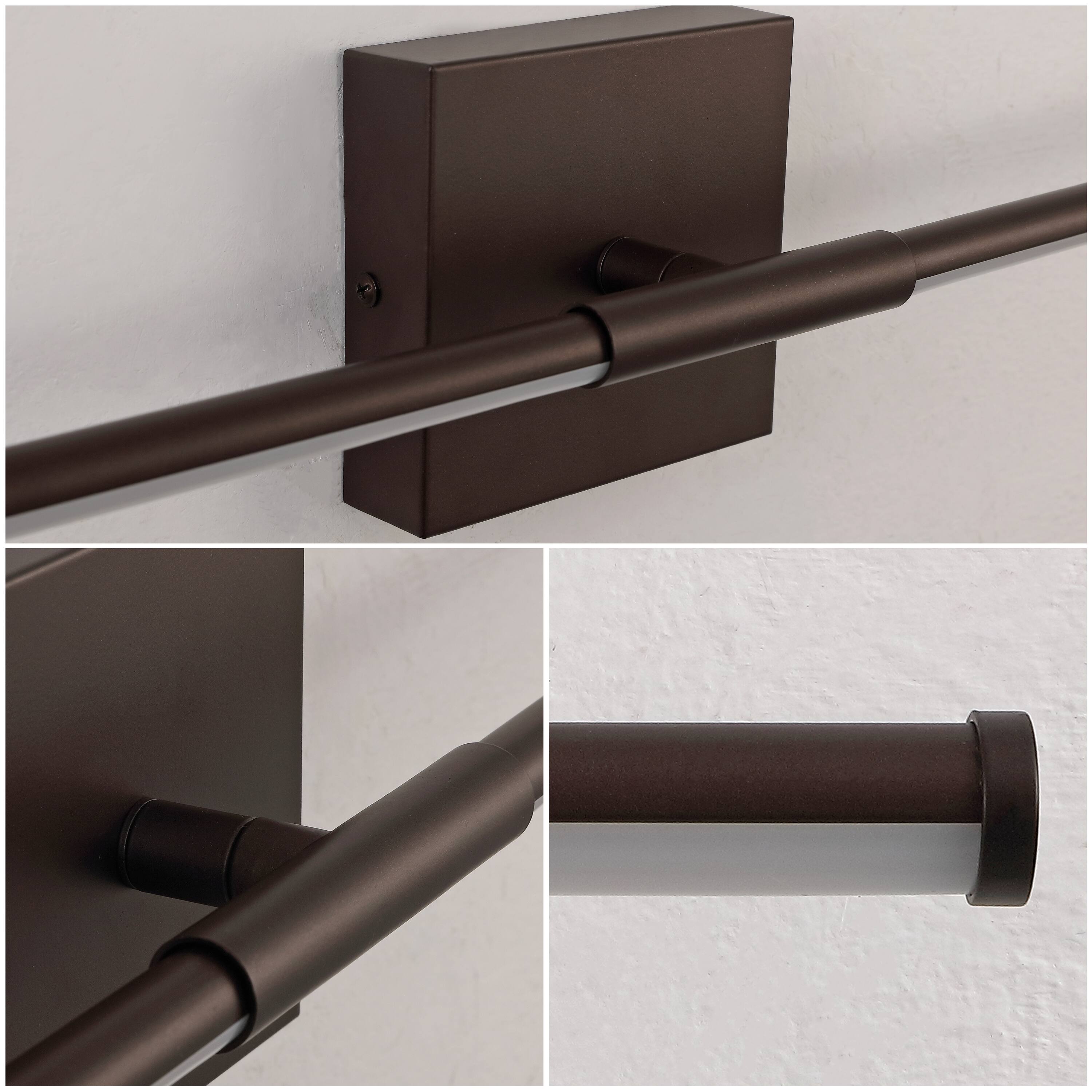 Alt View 6. Jonathan Y - McKenna 32" Modern Minimalist Dimmable Integrated LED Metal Wall Sconce, Oil Rubbed Bronze - Oil Rubbed Bronze.