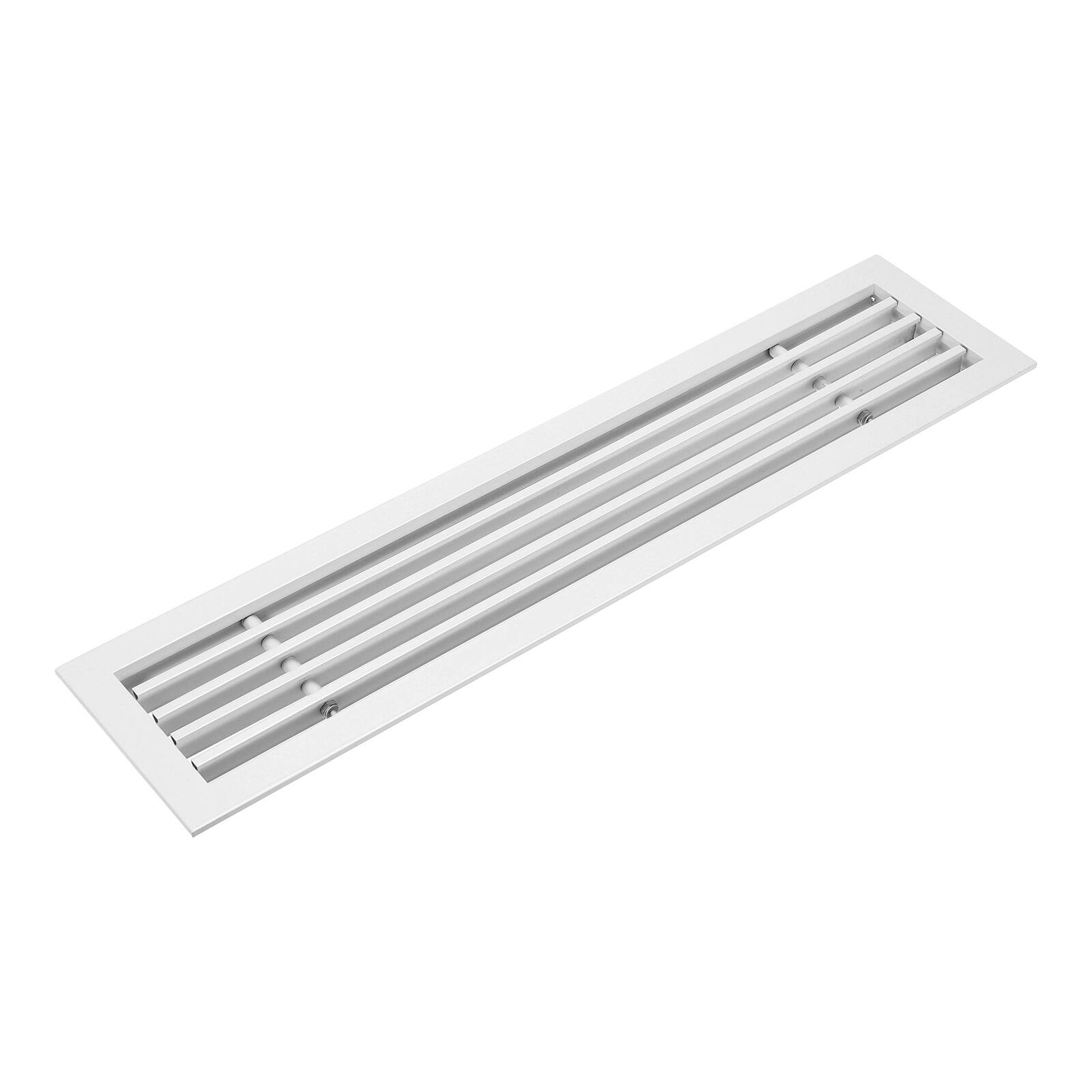 Front. Unique Bargains - 20x4 Inch Linear Bar Air Vent Grille, Removable Aluminum Register Cover Diffuser for Ceiling or Sidewall HVAC - White.