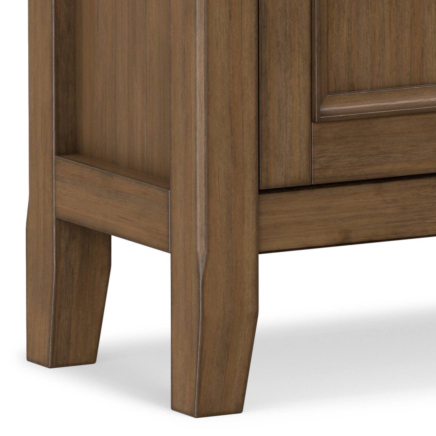 Alt View 7. Simpli Home - Amherst 36 inch Wide Solid Wood Transitional Entryway Storage Cabinet in Rustic Natural Aged Brown - Rusted Natural Aged Brown.