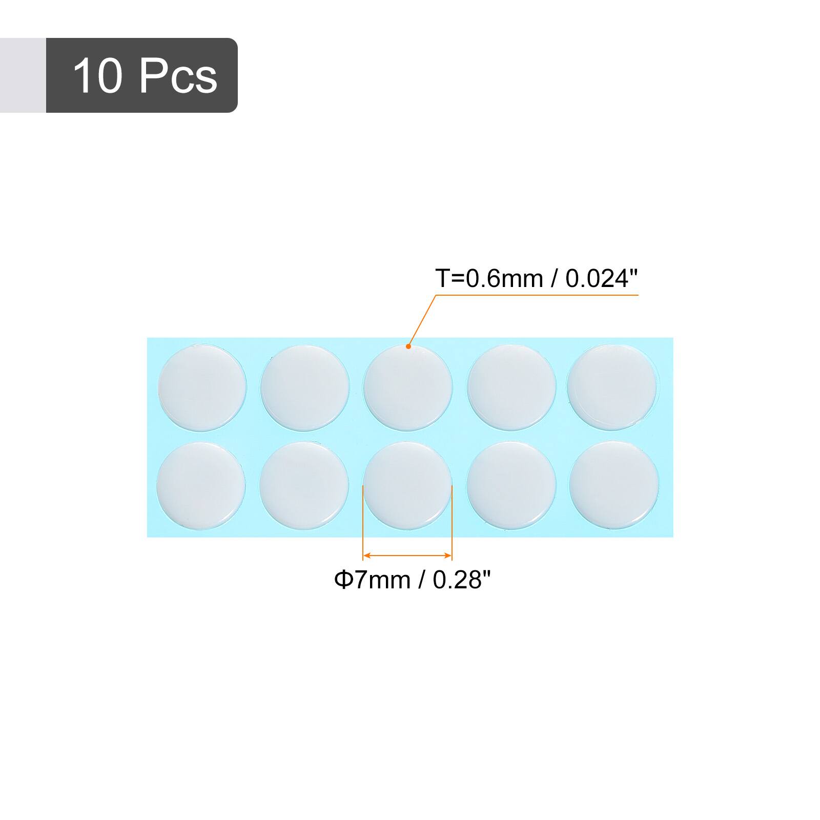 10 Pcs  
T=0.6mm / 0.024"  
Φ7mm / 0.28"