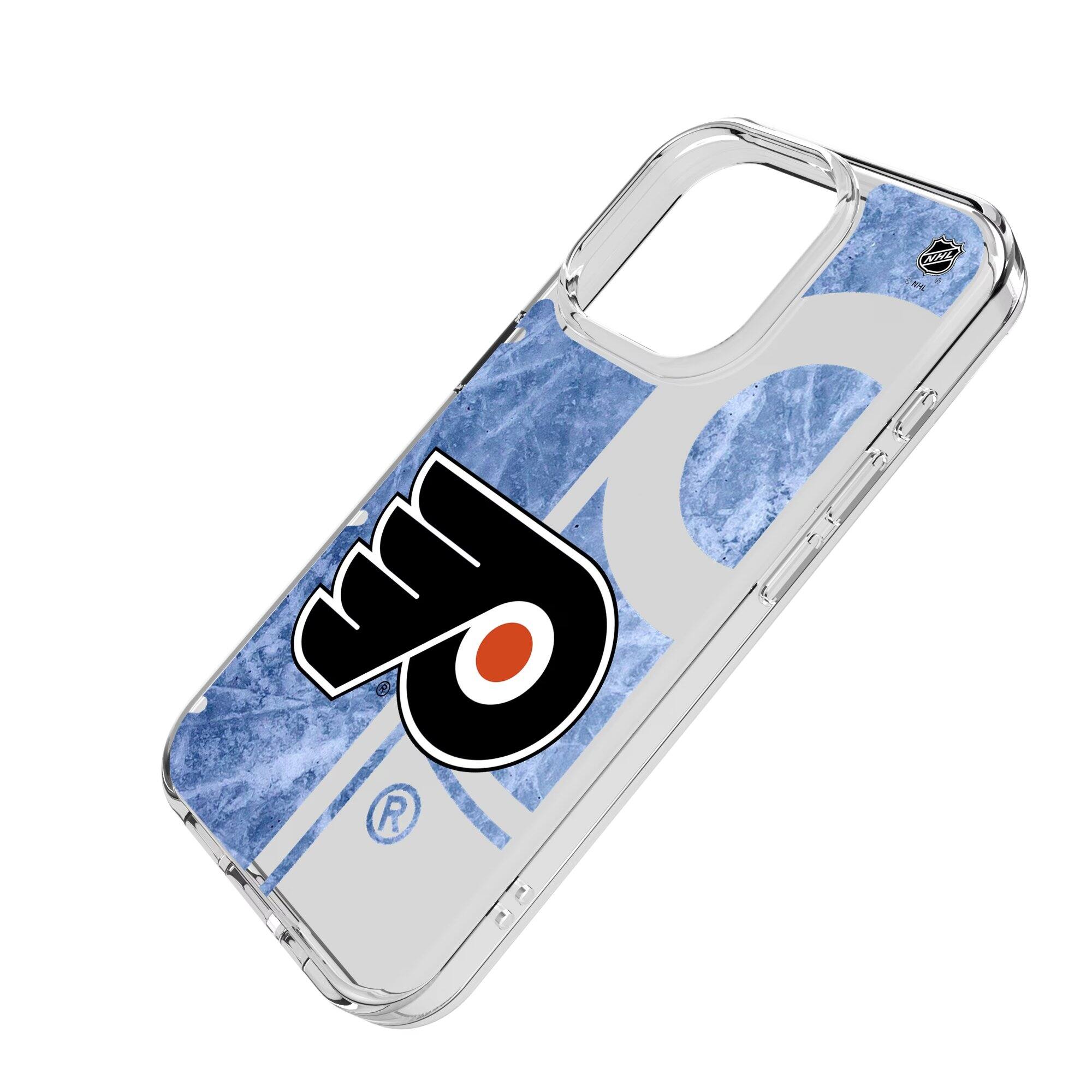Alt View 1. Keyscaper - Philadelphia Flyers iPhone Clear Ice Case - 14 - Multicolor.