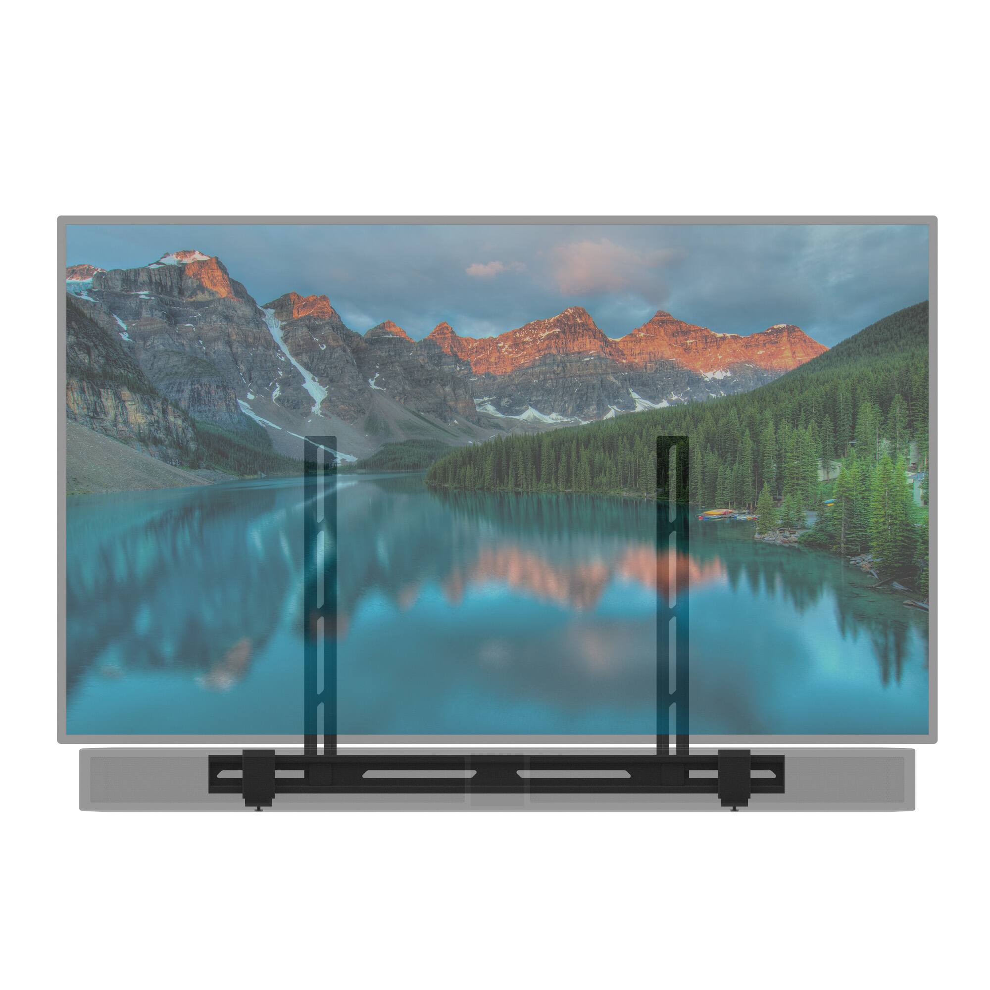 Back. Kanto - Premium Universal Sound Bar TV and Wall Mount - Black.