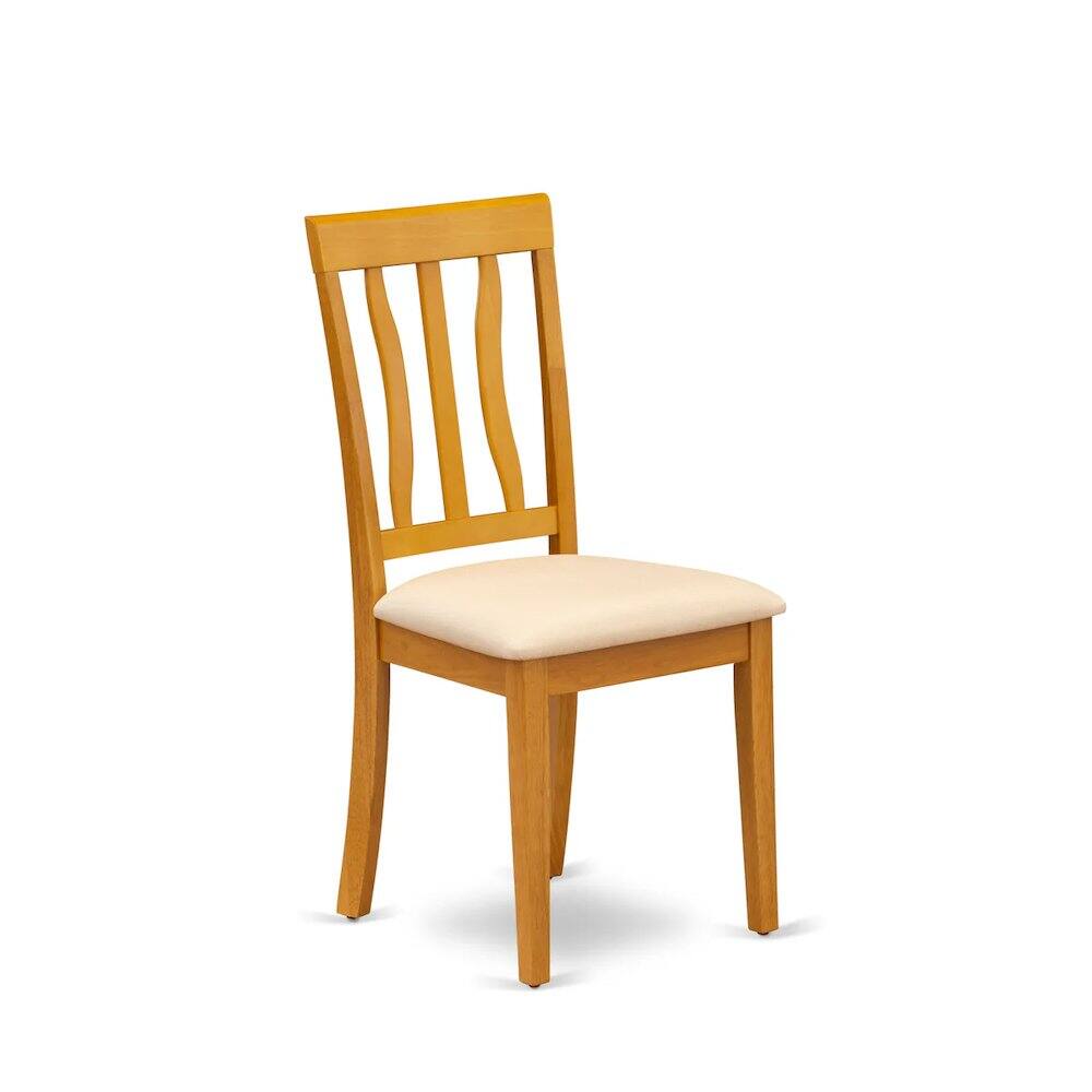 Alt View 2. East West Furniture - Antique Dining Chairs - Linen Fabric Upholstered Wooden Chairs, Set of 2 - Brown.