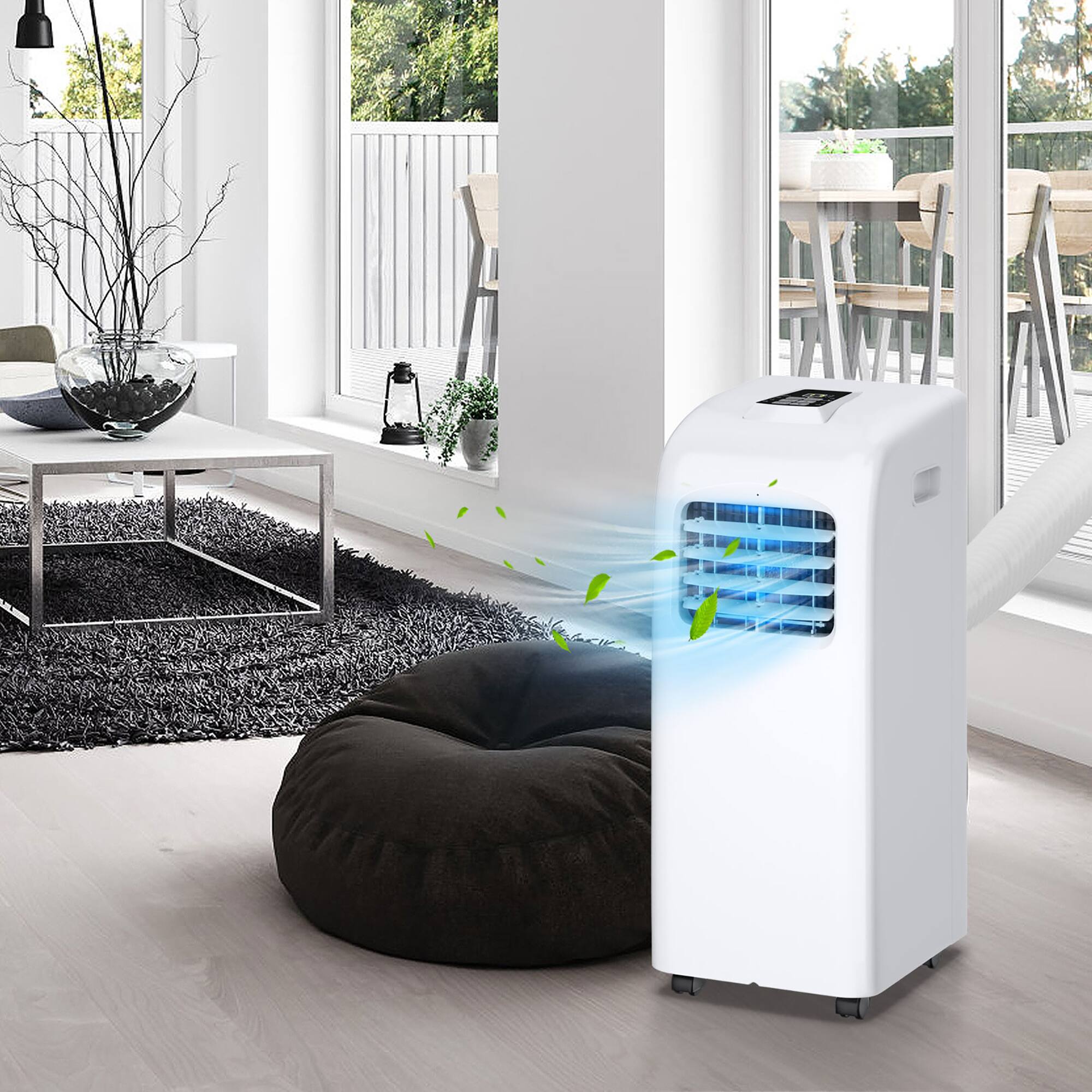 Alt View 10. Costway - Costway Air Conditioner Portable 8,000 BTU w/Remote Control, Dehumidifier & Fan Modes, Cool Rooms Up to 400 Sq.Ft - White.