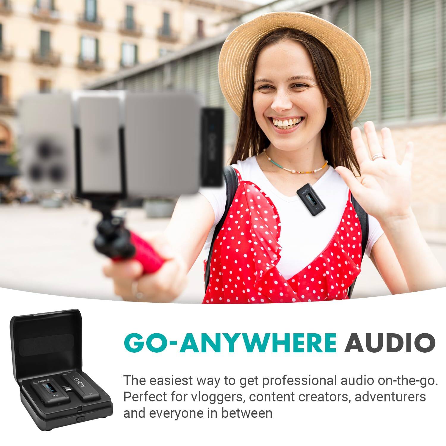 GO-ANYWHERE AUDIO

The easiest way to get professional audio on-the-go. Perfect for vloggers, content creators, adventurers and everyone in between