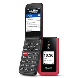 Lively® - Jitterbug Flip3 Easy Cell Phone - Red
