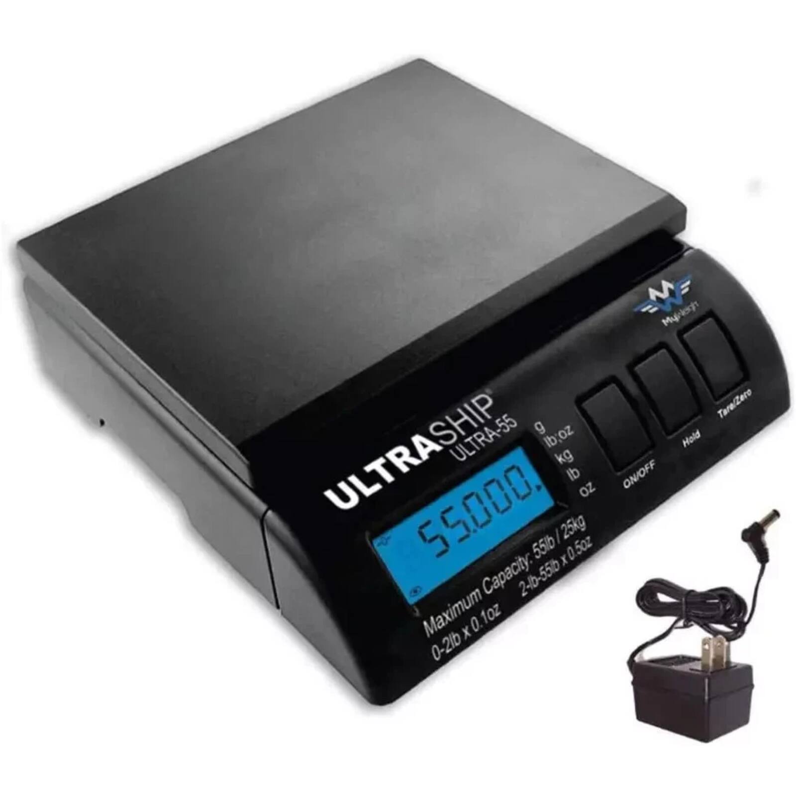 Myriah My Tare/Zero g oz ULTRASHIP ULTRA-55 lb kg Hold ON/OFF oz 55000, 55lb I 25kg x0 x0.5oz Capacity. 2-1b-55lb Maximum 1oz x0.1oz 0. 0-2lb