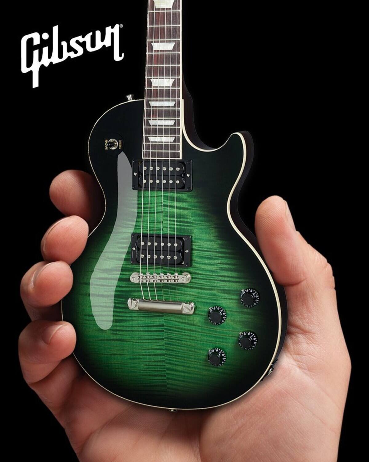 Alt View 1. Axe Heaven - Slash - Axe Heaven Slash Gibson Les Paul Standard Ltd Edition Anaconda Burst  Mini Guitar Replica - Collectibles - Multicolor.