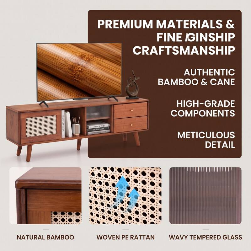 PREMIUM MATERIALS & FINE FINISH CRAFTSMANSHIP

AUTHENTIC BAMBOO & CANE

HIGH-GRADE COMPONENTS

METICULOUS DETAIL

NATURAL BAMBOO

WOVEN PE RATTAN

WAVY TEMPERED GLASS