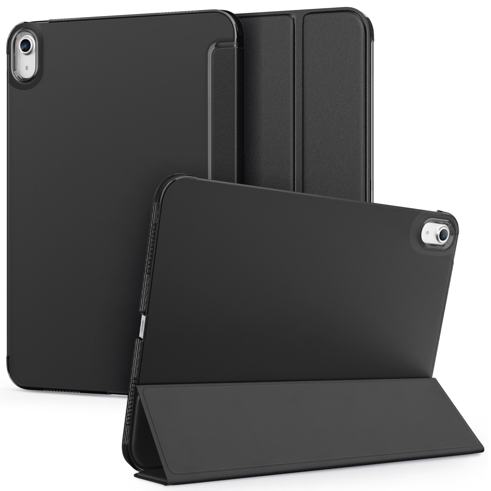 Front. DTTO - Case for iPad (A16) 11th Gen11- Inch 2025, for iPad 10th Gen 2022 ,Matte Frosted Shockproof Back ,Auto Sleep/Wake - black.