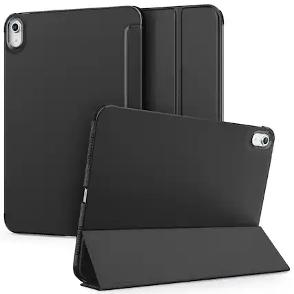 Front. DTTO - Case for iPad (A16) 11th Gen11- Inch 2025, for iPad 10th Gen 2022 ,Matte Frosted Shockproof Back ,Auto Sleep/Wake - black.