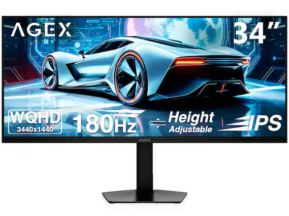 AGEX
34"
WQHD 180Hz
Height Adjustable
IPS
3440x1440