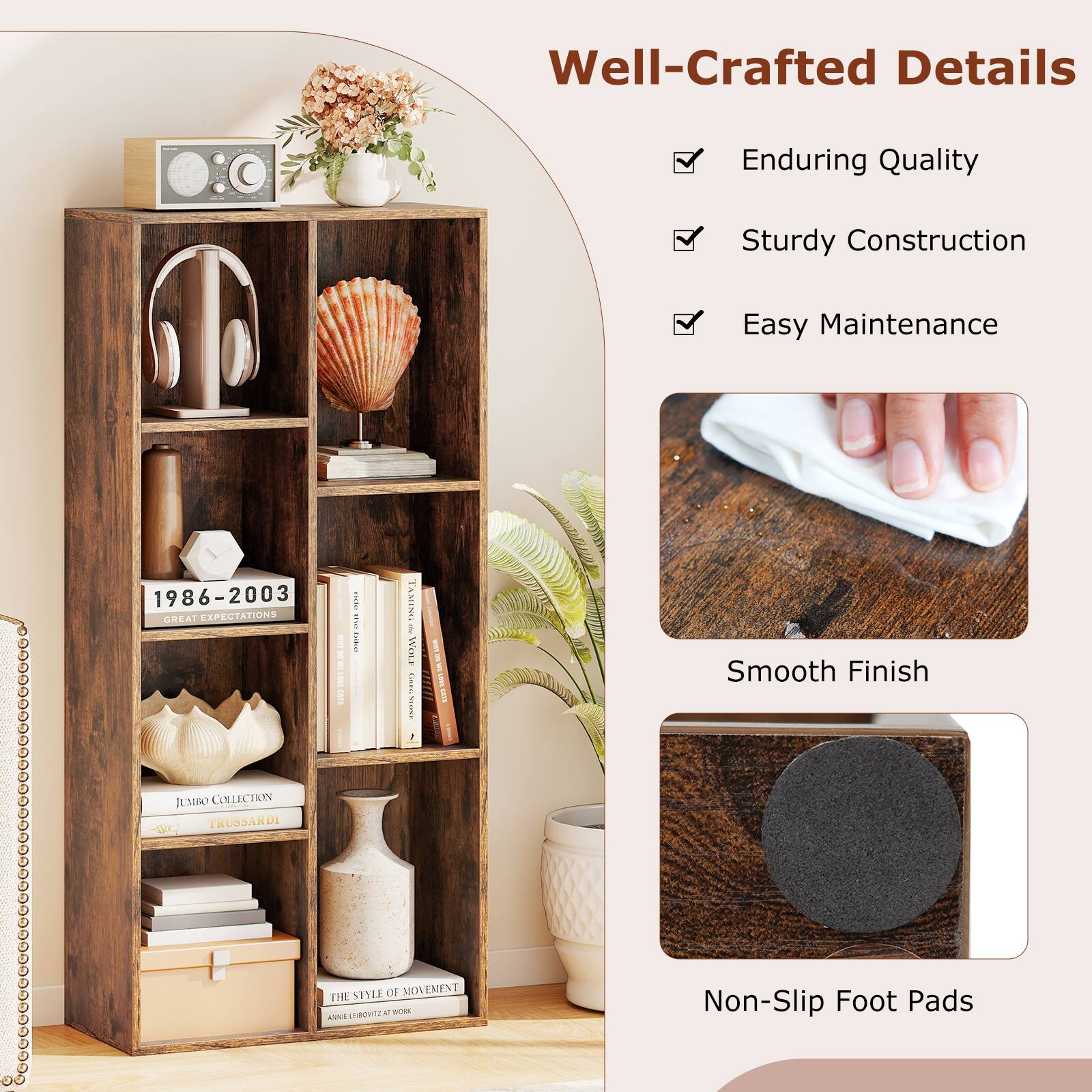 Well-Crafted Details  
Enduring Quality  
Sturdy Construction  
Easy Maintenance  

1986-2003  
GREAT EXPECTATIONS  

JUMBO COLLECTION  
TRUSSARDI  

THE STYLE OF MOVEMENT  
ANNE LEIBOVITZ AT WORK  

Smooth Finish  
Non-Slip Foot Pads