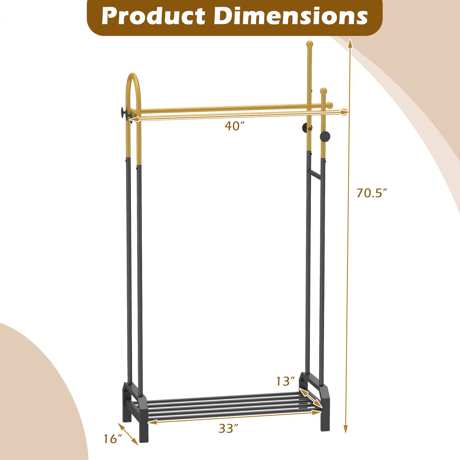 Product Dimensions: 40" x 70.5" x 13" x 16" x 33"