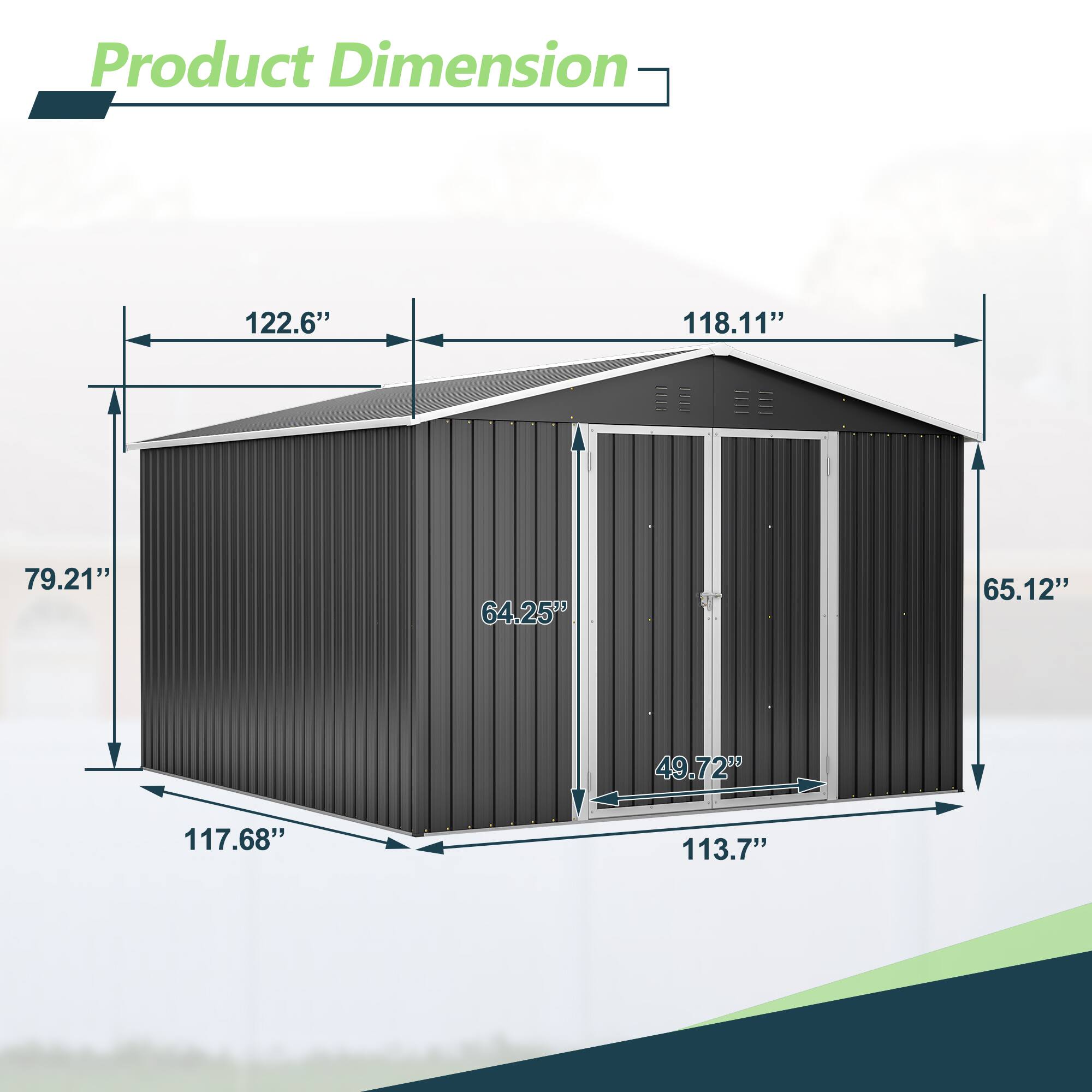 Product Dimension  
122.6" x 118.11" x 79.21" x 64.25" x 65.12" x 49.72" x 117.68" x 113.7"