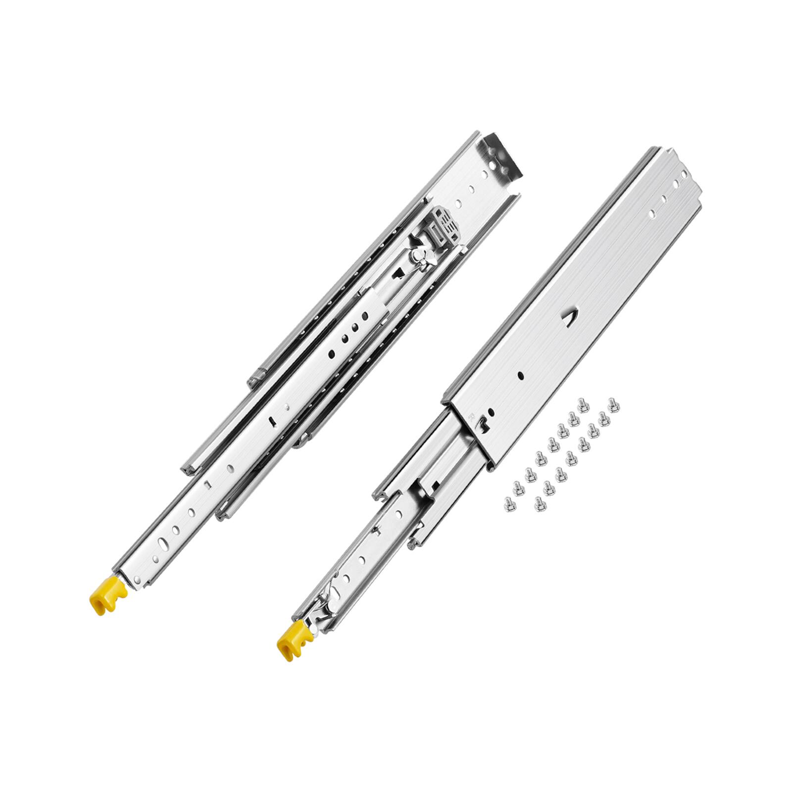 Alt View 5. VEVOR - 1 Pair Full Extension Drawer Slides 18 20 22 28 30 32 36 38 40 44 48 52 56 60 in, 500 lbs Load Capacity Locking Drawer - Silver.