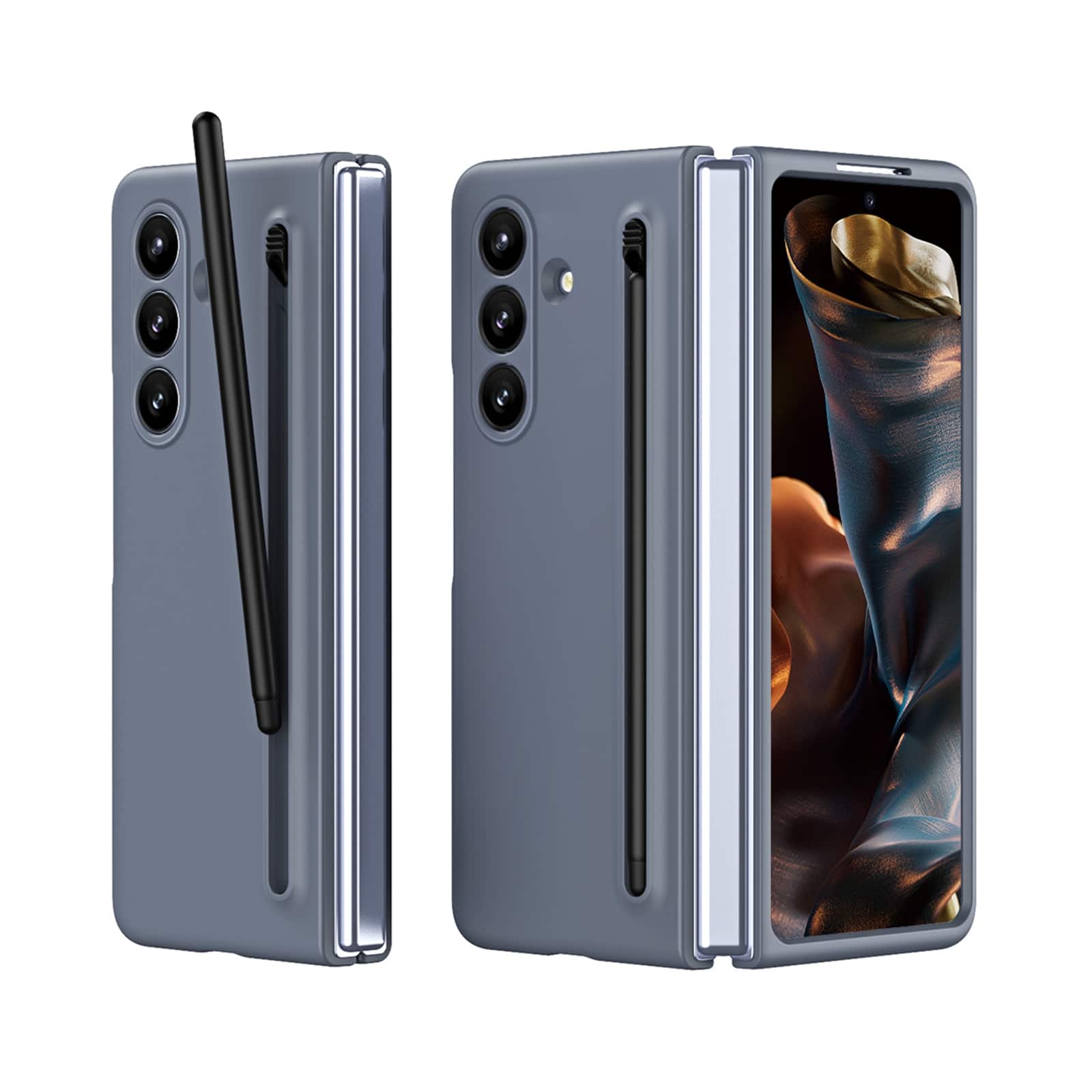 Dteck - Shockproof Full Body Pen Holder Case For Samsung Z Fold 8 Ultra with Stylus & Screen Protector - Darkgray price history on PriceWatchPro