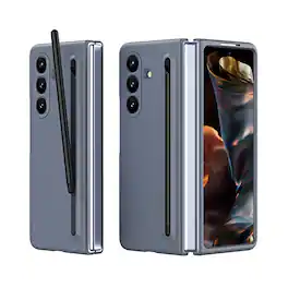 Dteck - Shockproof Full Body Pen Holder Case For Samsung Z Fold 8 Ultra with Stylus & Screen Protector - Darkgray