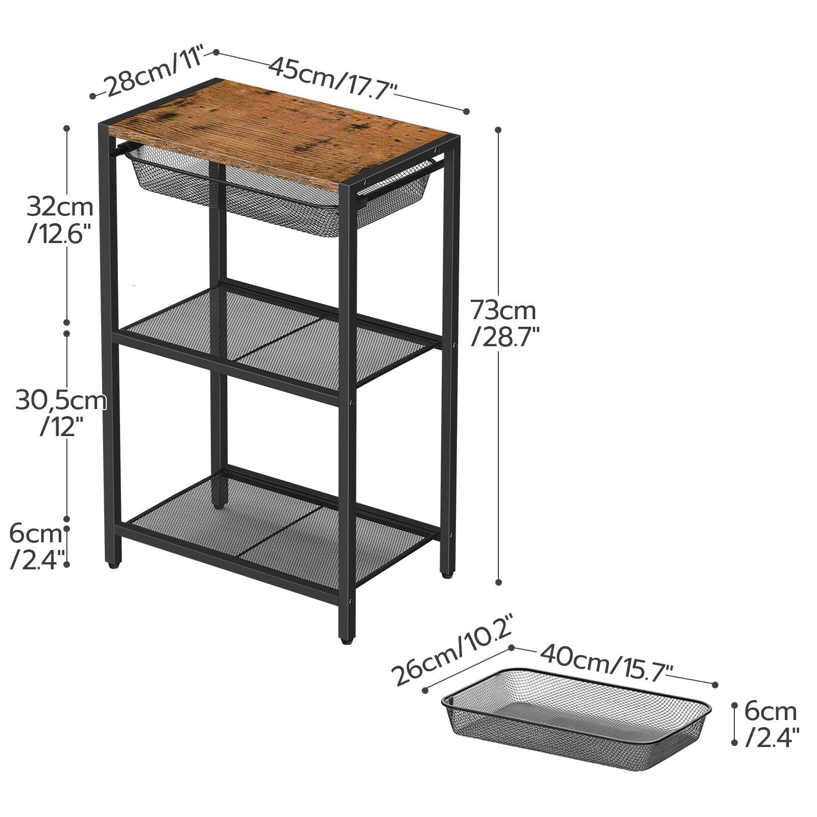 - 28cm / 11"
- 45cm / 17.7"
- 32cm / 12.6"
- 73cm / 28.7"
- 30.5cm / 12"
- 6cm / 2.4"
- 26cm / 10.2"
- 40cm / 15.7"
- 6cm / 2.4"