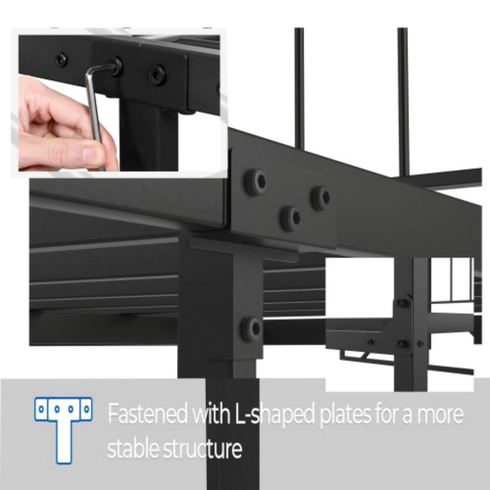 Fastened with L-shaped plates for a more stable structure