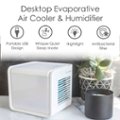 Desktop Evaporative Air Cooler & Humidifier - Portable USB Design - Whisper Quiet - Nightlight - Antibacterial - Sleep Mode - Filter