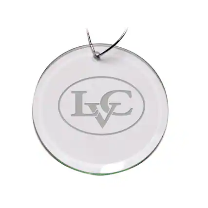 Front. Jardine - Lebanon Valley College Primary Logo 3'' Round Glass Ornament - Multicolor.