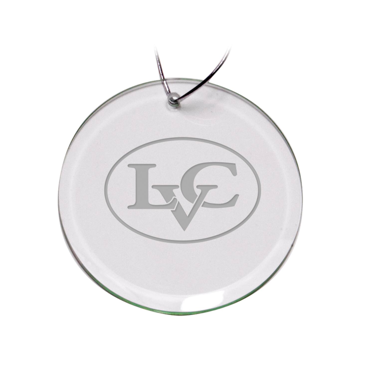 Front. Jardine - Lebanon Valley College Primary Logo 3'' Round Glass Ornament - Multicolor.