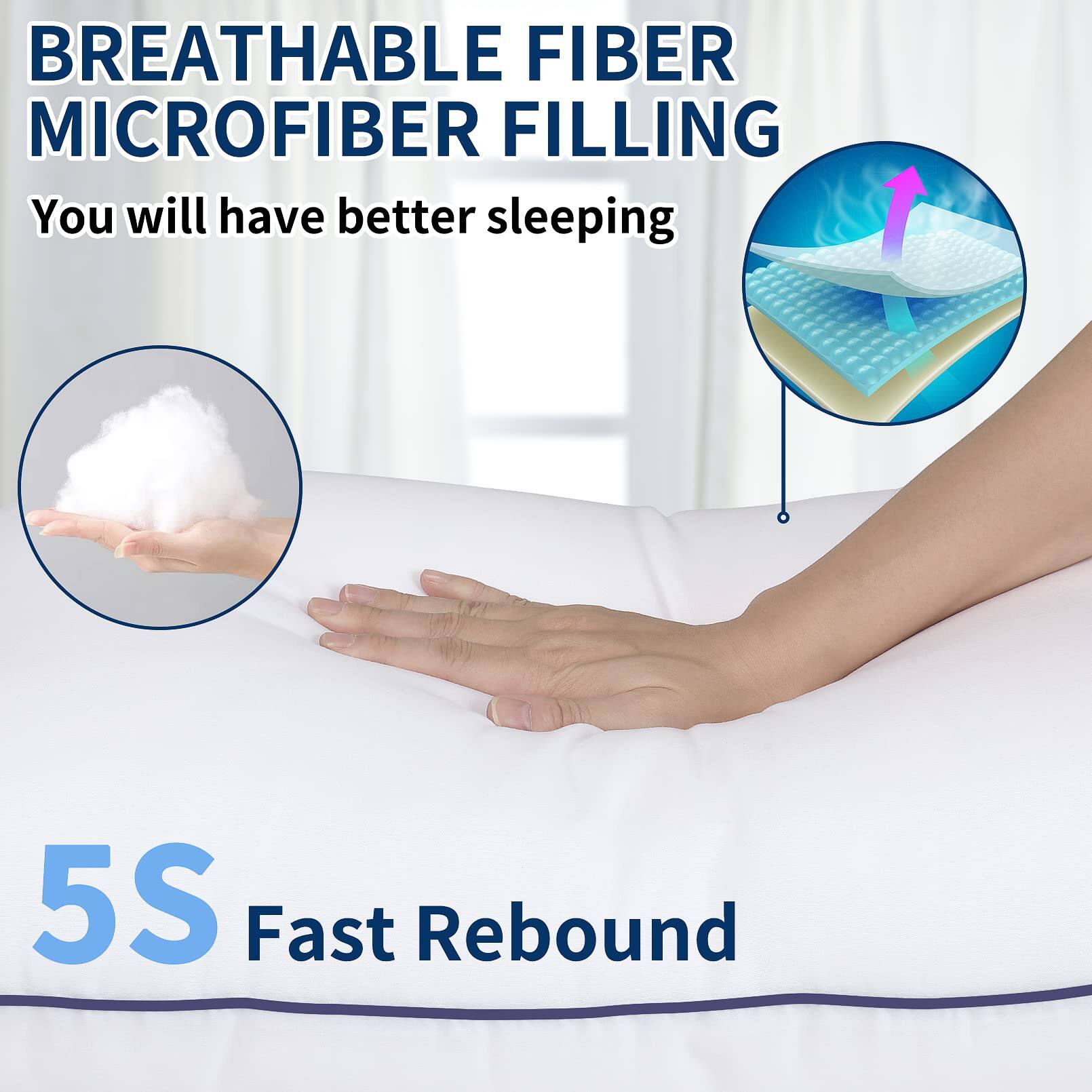 BREATHABLE FIBER MICROFIBER FILLING  
You will have better sleeping  

5S Fast Rebound