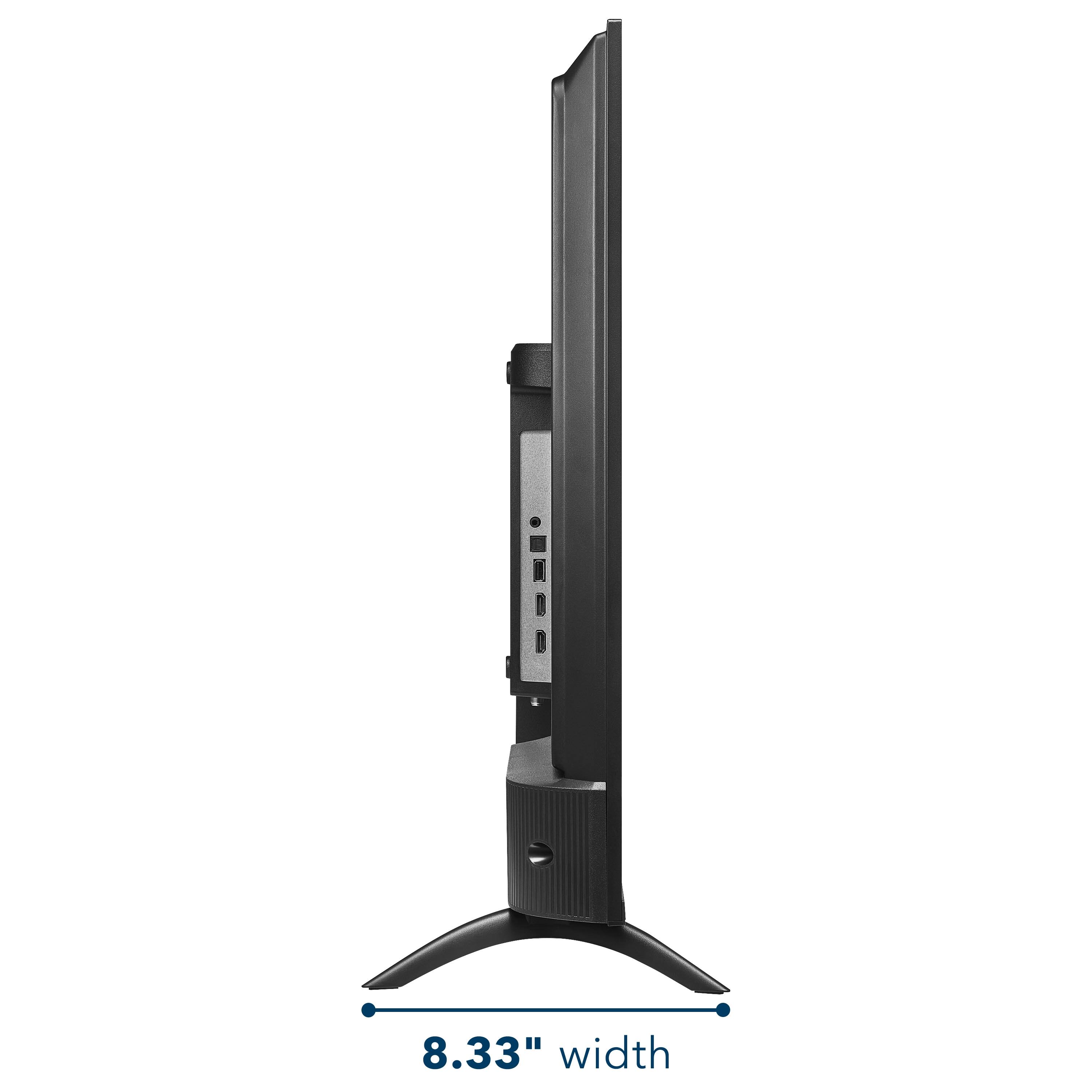 The image shows a large flat screen TV that is 8.33 inches wide.